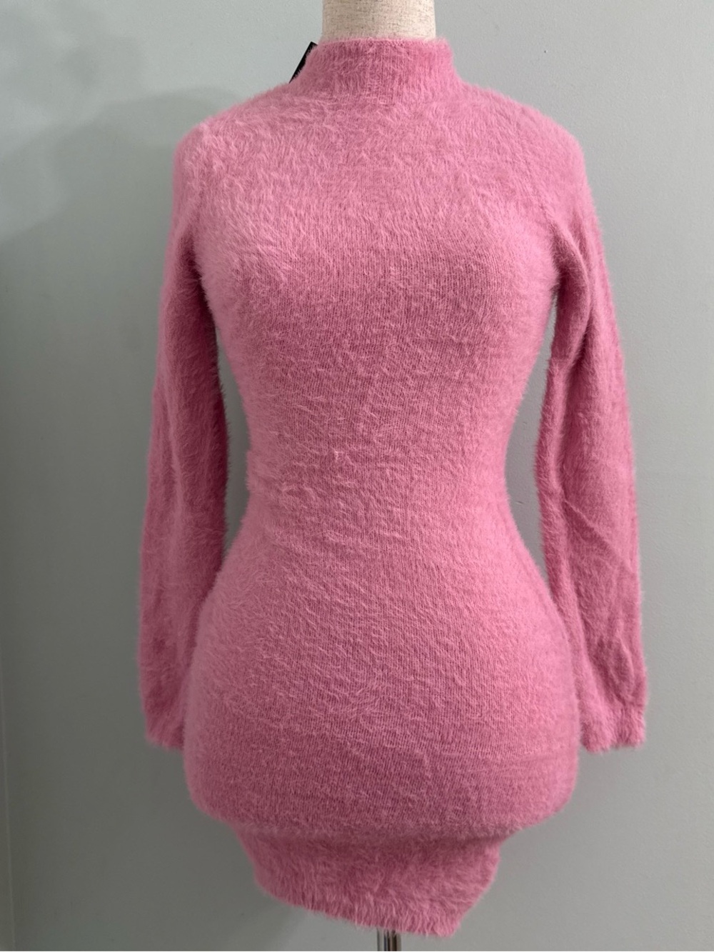 NEW W/ Tags Pink Fuzzy Bodycon Dress XS